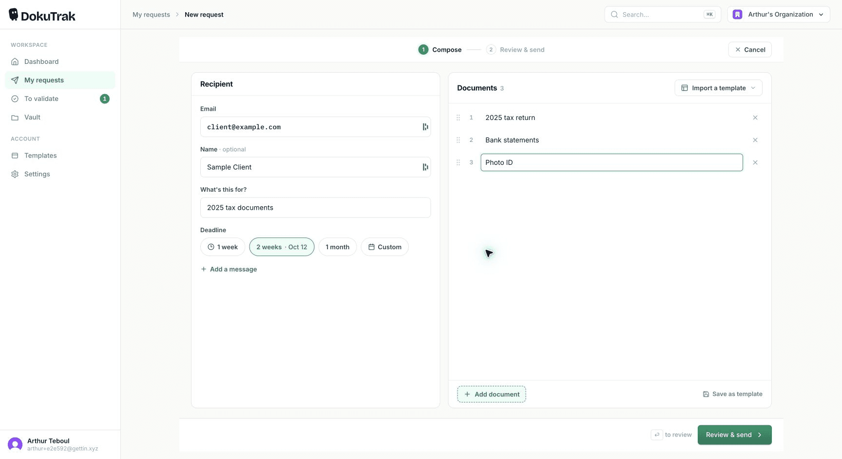 DokuTrak screenshot 1