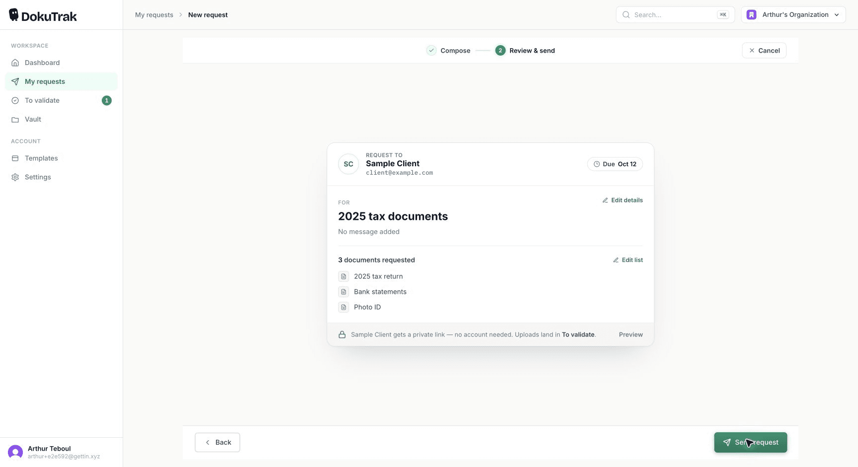 DokuTrak screenshot 2