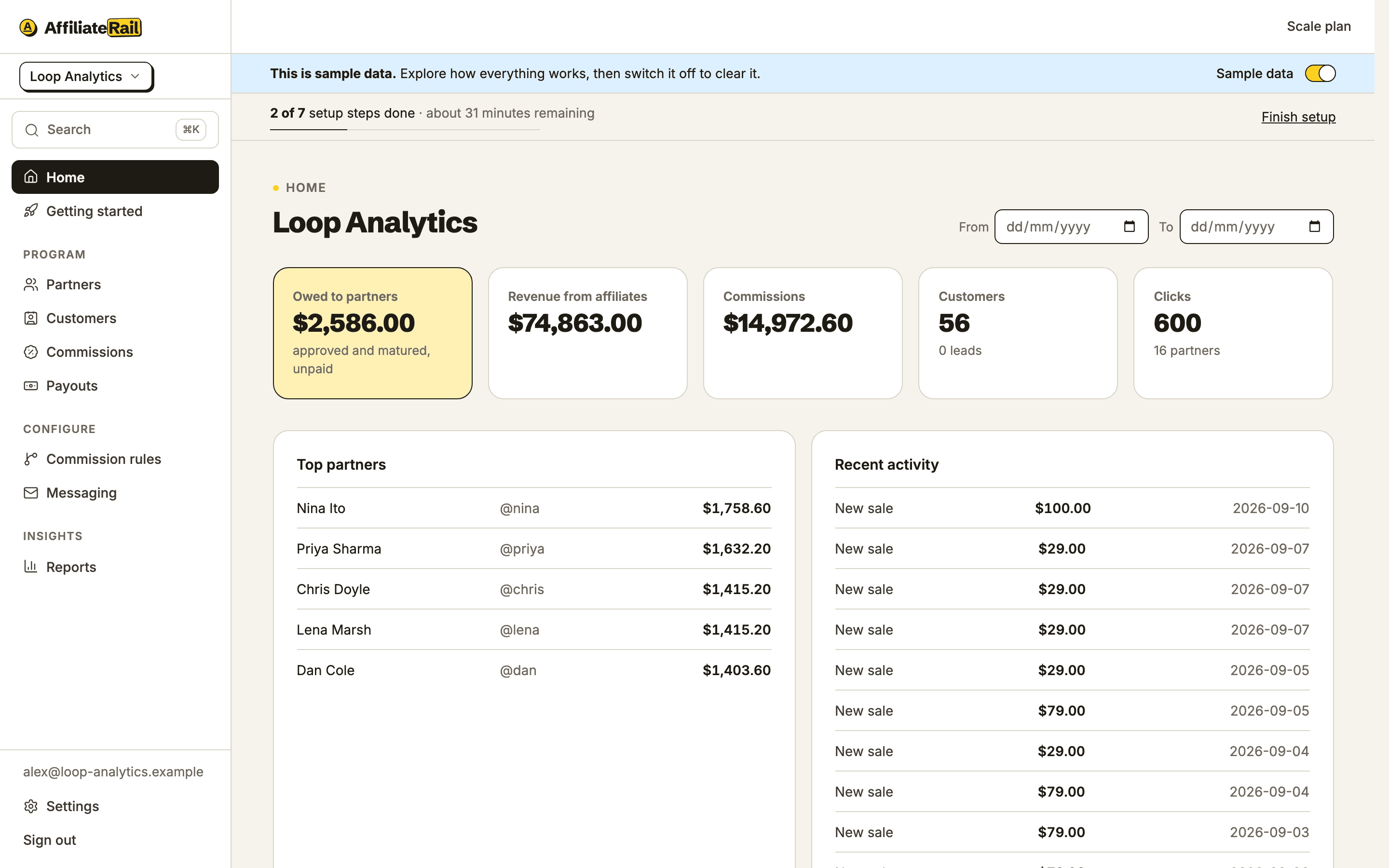 AffiliateRail screenshot 2