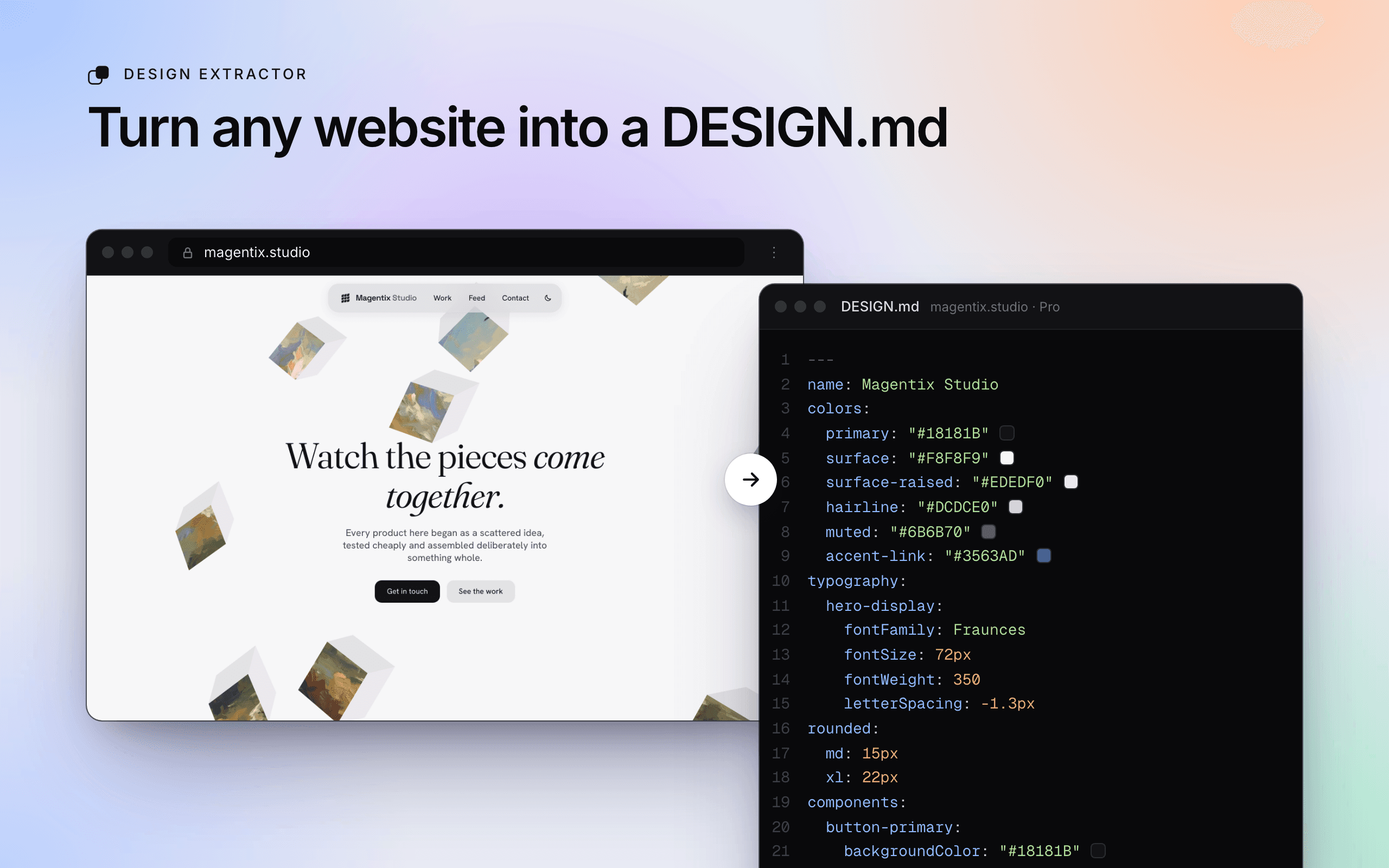 Design Extractor screenshot 1