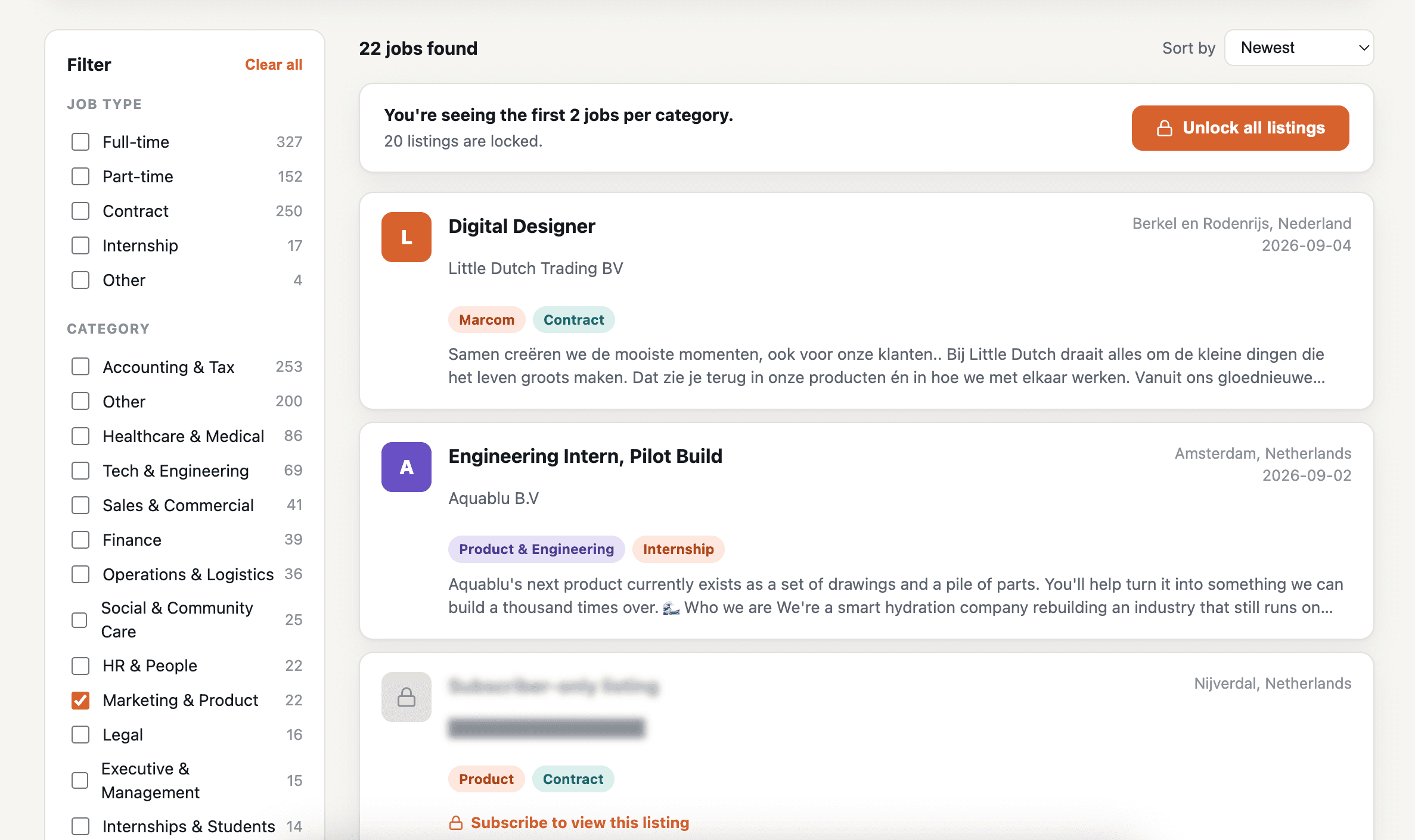 HiddenJobsNL screenshot 3