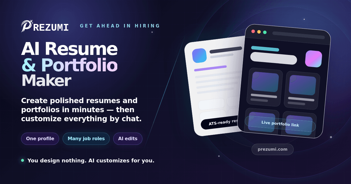 Prezumi - AI Resume Builder screenshot 1