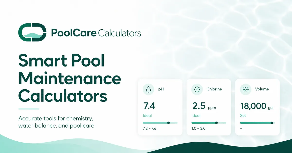 Pool Care Calculators screenshot 1