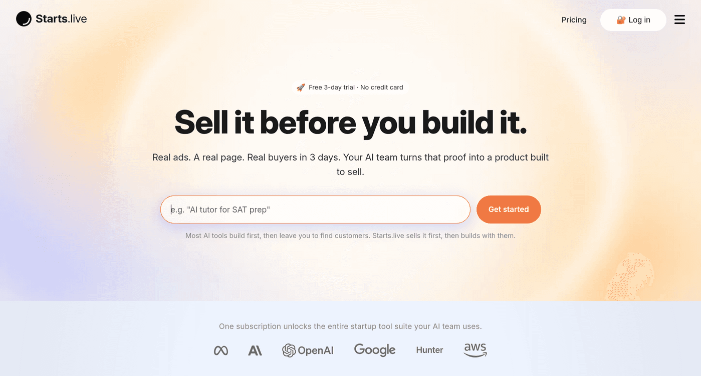 Starts.live screenshot 1